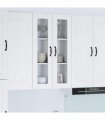 vidaXL Wall Glass Cabinet LUCCA White 60 x 31 x 100 cm Engineered Wood — Model: 1x wall glass cabinet (2 doors)