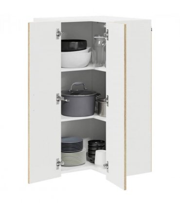 vidaXL Wall Corner Cabinet LUCCA Sonoma Oak 57 x 57 x 100 cm — Model: 1x wall corner cabinet