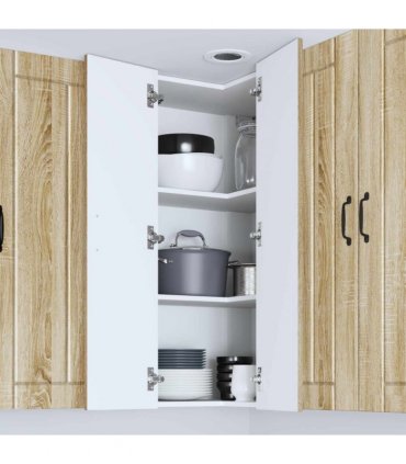 vidaXL Wall Corner Cabinet LUCCA Sonoma Oak 57 x 57 x 100 cm — Model: 1x wall corner cabinet