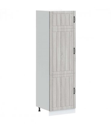 vidaXL Kitchen Cupboard Lucca Grey Sonoma Engineered Wood — Colour: concrete grey, Size: 60 x 57 x 207 cm, Model: 1x cupboard