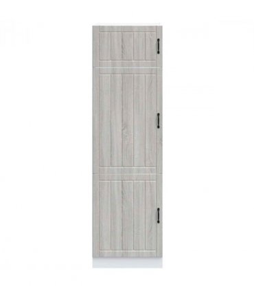 vidaXL Kitchen Cupboard Lucca Grey Sonoma Engineered Wood — Colour: concrete grey, Size: 60 x 57 x 207 cm, Model: 1x cupboard