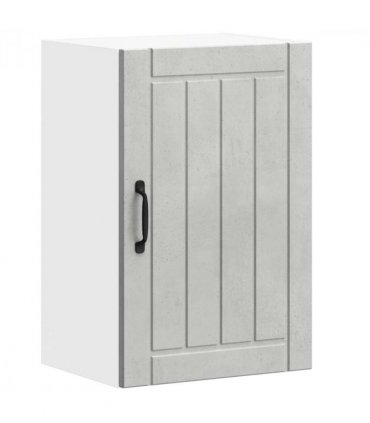 vidaXL Kitchen Wall Cabinet Lucca Concrete Grey Engineered Wood — Size: 40 x 31 x 60 cm, Model: 1x wall cabinet (1 door)