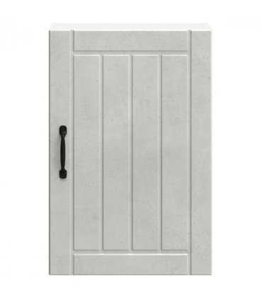 vidaXL Kitchen Wall Cabinet Lucca Concrete Grey Engineered Wood — Size: 40 x 31 x 60 cm, Model: 1x wall cabinet (1 door)