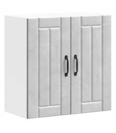 vidaXL Kitchen Wall Cabinet Lucca Concrete Grey Engineered Wood — Size: 60 x 31 x 60 cm, Model: 1x wall cabinet (2 doors)