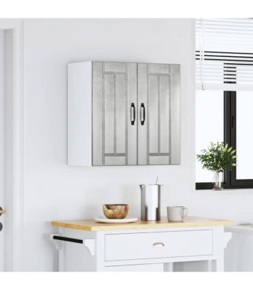vidaXL Kitchen Wall Cabinet Lucca Concrete Grey Engineered Wood — Size: 60 x 31 x 60 cm, Model: 1x wall cabinet (2 doors)