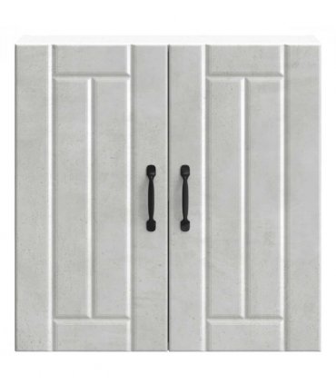 vidaXL Kitchen Wall Cabinet Lucca Concrete Grey Engineered Wood — Size: 60 x 31 x 60 cm, Model: 1x wall cabinet (2 doors)