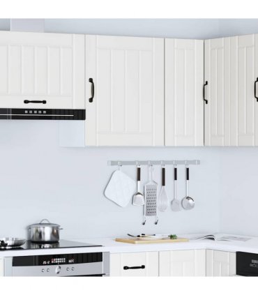 vidaXL Kitchen Wall Cabinet Lucca White Engineered Wood — Size: 50 x 31 x 60 cm, Model: 1x wall cabinet (1 door)