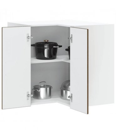 vidaXL Kitchen Wall Corner Cabinet Lucca Brown Oak — Colour: concrete grey, Size: 57 x 57 x 60 cm, Model: 1x wall corner cabinet