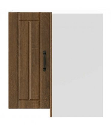vidaXL Kitchen Wall Corner Cabinet Lucca Brown Oak — Colour: concrete grey, Size: 57 x 57 x 60 cm, Model: 1x wall corner cabinet