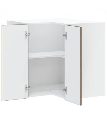 vidaXL Kitchen Wall Corner Cabinet Lucca Brown Oak — Colour: concrete grey, Size: 57 x 57 x 60 cm, Model: 1x wall corner cabinet