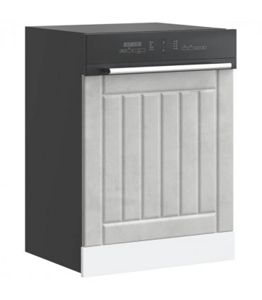 vidaXL Dishwasher Panel Lucca Concrete Grey Engineered Wood — Size: 60 x 1.5 x 67 cm, Model: 1x dishwasher panel