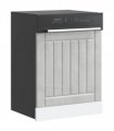 vidaXL Dishwasher Panel Lucca Concrete Grey Engineered Wood — Size: 60 x 1.5 x 67 cm, Model: 1x dishwasher panel