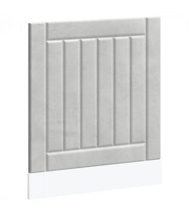 vidaXL Dishwasher Panel Lucca Concrete Grey Engineered Wood — Size: 60 x 1.5 x 67 cm, Model: 1x dishwasher panel