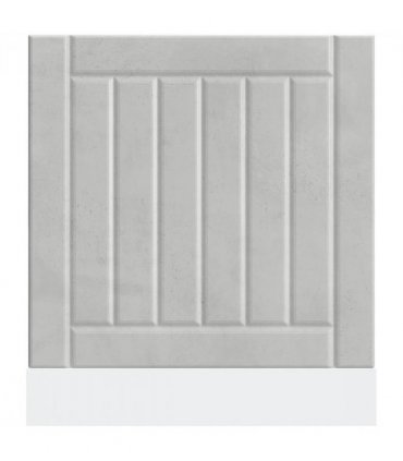 vidaXL Dishwasher Panel Lucca Concrete Grey Engineered Wood — Size: 60 x 1.5 x 67 cm, Model: 1x dishwasher panel