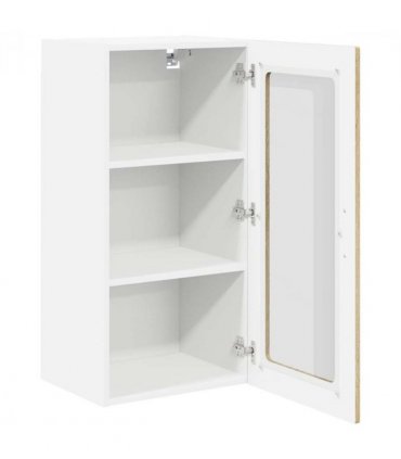 vidaXL Wall Glass Cabinet LUCCA Sonoma Oak 40 x 31 x 80 cm — Model: 1x wall glass cabinet (1 door)