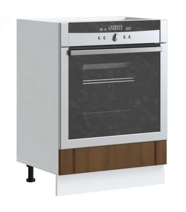 vidaXL Oven Cabinet Lucca Brown Oak Engineered Wood — Size: 60 x 46 x 81.5 cm, Model: 1x oven cabinet
