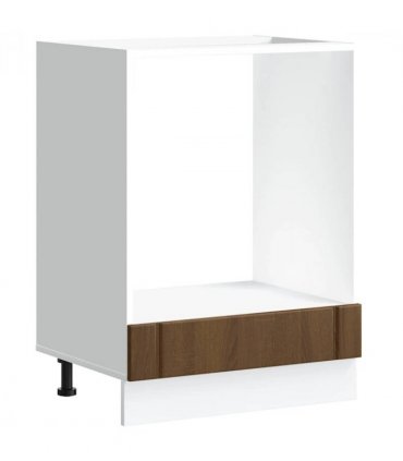 vidaXL Oven Cabinet Lucca Brown Oak Engineered Wood — Size: 60 x 46 x 81.5 cm, Model: 1x oven cabinet