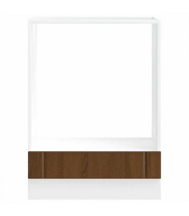 vidaXL Oven Cabinet Lucca Brown Oak Engineered Wood — Size: 60 x 46 x 81.5 cm, Model: 1x oven cabinet