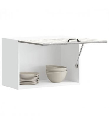 vidaXL Kitchen Wall Cabinet Lucca Grey Sonoma Engineered Wood — Size: 60 x 31 x 40 cm, Model: 1x wall cabinet (1 flap door)