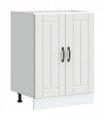 vidaXL Sink Base Cabinet Lucca White Engineered Wood — Size: 60 x 46 x 81.5 cm, Model: 1x bottom cabinet (2 doors)