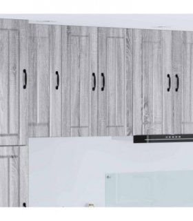 vidaXL Wall Cabinet LUCCA 2 pcs Grey Sonoma 30 x 31 x 80 cm — Model: 2x wall cabinet (1 door)