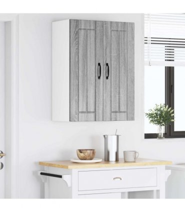vidaXL Wall Cabinet LUCCA 2 pcs Grey Sonoma 30 x 31 x 80 cm — Model: 2x wall cabinet (1 door)