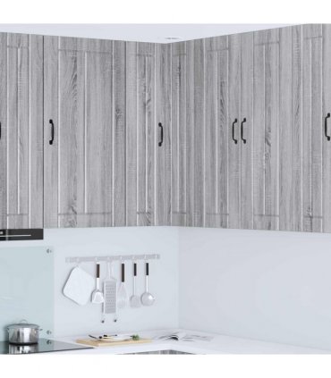 vidaXL Wall Corner Cabinet LUCCA Grey Sonoma 57 x 57 x 100 cm — Model: 1x wall corner cabinet