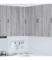 vidaXL Wall Corner Cabinet LUCCA Grey Sonoma 57 x 57 x 100 cm — Model: 1x wall corner cabinet