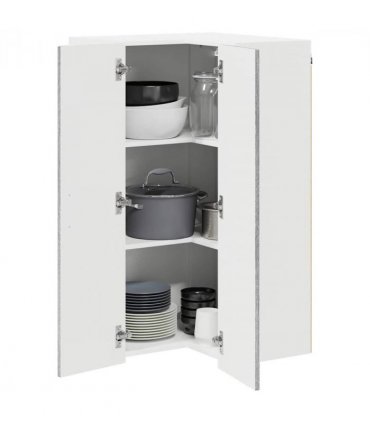 vidaXL Wall Corner Cabinet LUCCA Grey Sonoma 57 x 57 x 100 cm — Model: 1x wall corner cabinet
