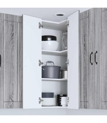 vidaXL Wall Corner Cabinet LUCCA Grey Sonoma 57 x 57 x 100 cm — Model: 1x wall corner cabinet