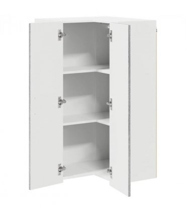 vidaXL Wall Corner Cabinet LUCCA Grey Sonoma 57 x 57 x 100 cm — Model: 1x wall corner cabinet