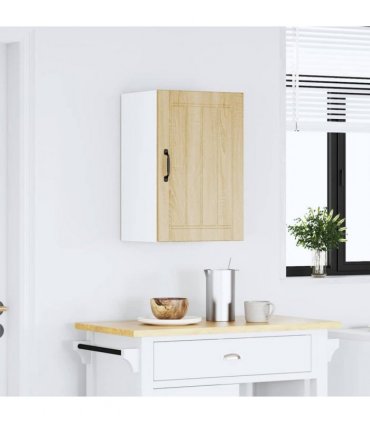 vidaXL Kitchen Wall Cabinet Lucca Sonoma Oak Engineered Wood — Size: 40 x 31 x 60 cm, Model: 1x wall cabinet (1 door)