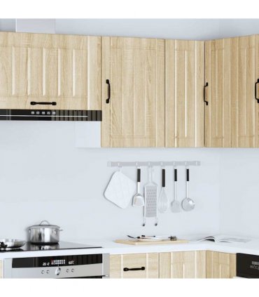 vidaXL Kitchen Wall Cabinet Lucca Sonoma Oak Engineered Wood — Size: 40 x 31 x 60 cm, Model: 1x wall cabinet (1 door)
