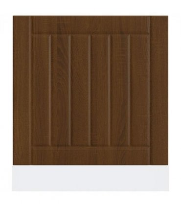 vidaXL Dishwasher Panel Lucca Brown Oak Engineered Wood — Size: 60 x 1.5 x 67 cm, Model: 1x dishwasher panel