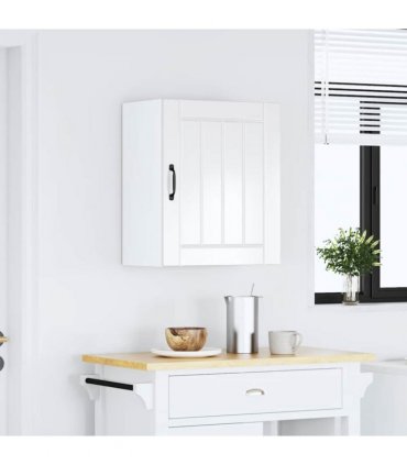 vidaXL Kitchen Wall Cabinet Lucca High Gloss White Engineered Wood — Size: 50 x 31 x 60 cm, Model: 1x wall cabinet (1 door)