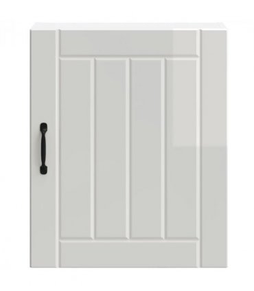 vidaXL Kitchen Wall Cabinet Lucca High Gloss White Engineered Wood — Size: 50 x 31 x 60 cm, Model: 1x wall cabinet (1 door)