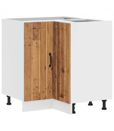 vidaXL Kitchen Cor — Colour: concrete grey, Size: 75.5 x 75.5 x 81.5 cm, Model: 1x corner bottom cabinet (2 doors) — V0672054134