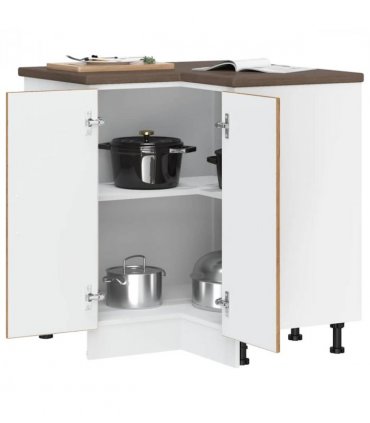 vidaXL Kitchen Cor — Colour: concrete grey, Size: 75.5 x 75.5 x 81.5 cm, Model: 1x corner bottom cabinet (2 doors) — V0672054134