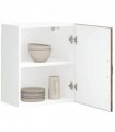 vidaXL Kitchen Wall Cabinet Lucca Smoked Oak Engineered Wood — Size: 50 x 31 x 60 cm, Model: 1x wall cabinet (1 door)