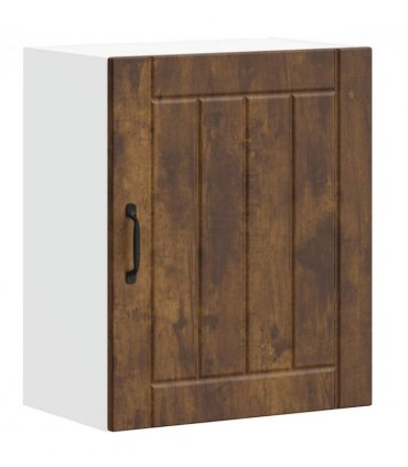 vidaXL Kitchen Wall Cabinet Lucca Smoked Oak Engineered Wood — Size: 50 x 31 x 60 cm, Model: 1x wall cabinet (1 door)