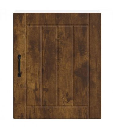 vidaXL Kitchen Wall Cabinet Lucca Smoked Oak Engineered Wood — Size: 50 x 31 x 60 cm, Model: 1x wall cabinet (1 door)