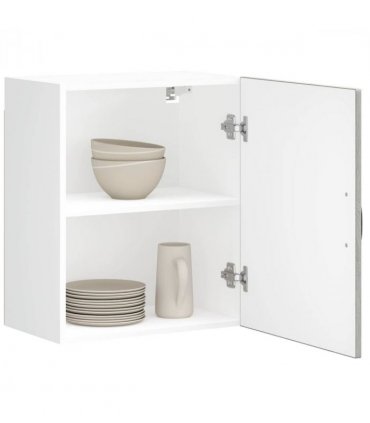 vidaXL Kitchen Wall Cabinet Lucca Grey Sonoma Engineered Wood — Size: 50 x 31 x 60 cm, Model: 1x wall cabinet (1 door)