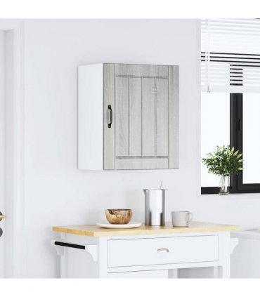 vidaXL Kitchen Wall Cabinet Lucca Grey Sonoma Engineered Wood — Size: 50 x 31 x 60 cm, Model: 1x wall cabinet (1 door)