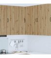 vidaXL Wall Corner Cabinet LUCCA Artisan Oak 57 x 57 x 100 cm — Model: 1x wall corner cabinet
