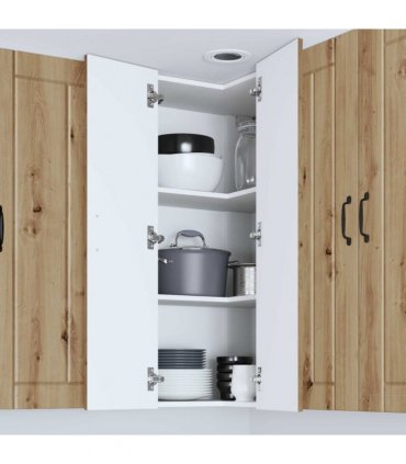 vidaXL Wall Corner Cabinet LUCCA Artisan Oak 57 x 57 x 100 cm — Model: 1x wall corner cabinet
