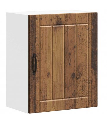 vidaXL Kitchen Wall Cabinet Lucca Old Wood Engineered Wood — Size: 50 x 31 x 60 cm, Model: 1x wall cabinet (1 door)