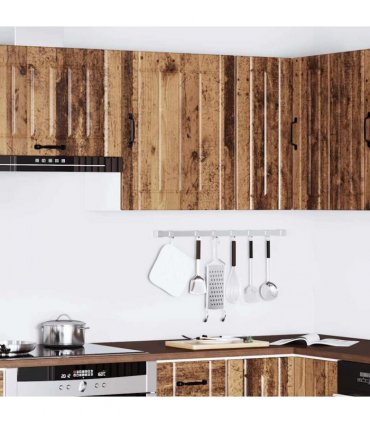 vidaXL Kitchen Wall Cabinet Lucca Old Wood Engineered Wood — Size: 50 x 31 x 60 cm, Model: 1x wall cabinet (1 door)