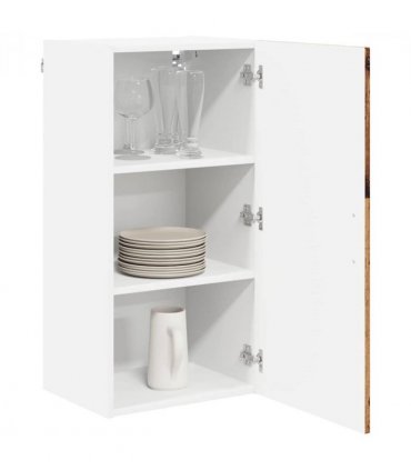 vidaXL Wall Cabinet LUCCA Old Wood 40 x 31 x 80 cm Engineered Wood — Model: 1x wall cabinet (1 door)