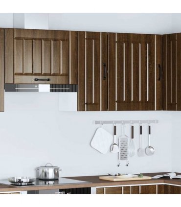 vidaXL Kitchen Wall Cabinet Lucca Brown Oak Engineered Wood — Size: 30 x 31 x 60 cm, Model: 1x wall cabinet (1 door)