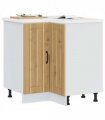 vidaXL Kitchen Cor — Colour: concrete grey, Size: 75.5 x 75.5 x 81.5 cm, Model: 1x corner bottom cabinet (2 doors) — V0672054149